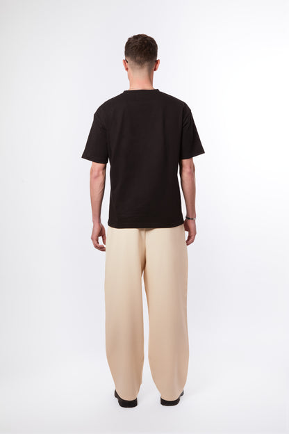 black t-shirt men, phantom black cotton tee, timeless essentials for men, t-shirt noir homme, elevated basics, streetwear for men, Parisian premium fashion, inspired by COS, inspired by AMI Paris, summer vibes, riviera vibes, paris summer vibes, Forburi Paris, Forburi, Forburimen, menswear, menswearcasual